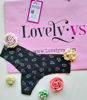 Imagen de Victoria's Secret  Thong No-Show Negro Con Flores y Estrellas